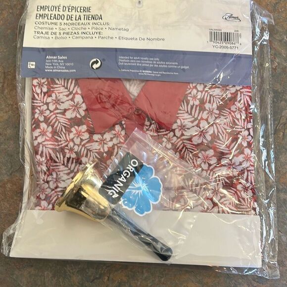 Halloween Costume Organic Health Food Store Cashier Bell Sz Medium - Picture 5 of 6